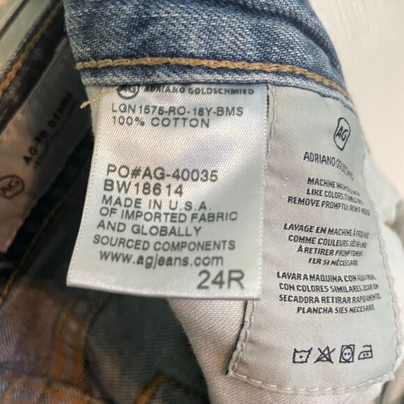 AG-ED Denim Jeans (Adriano Goldschmied) Ex-Boyfriend Slim Slouchy Patchwork 24" - Picture 9 of 9